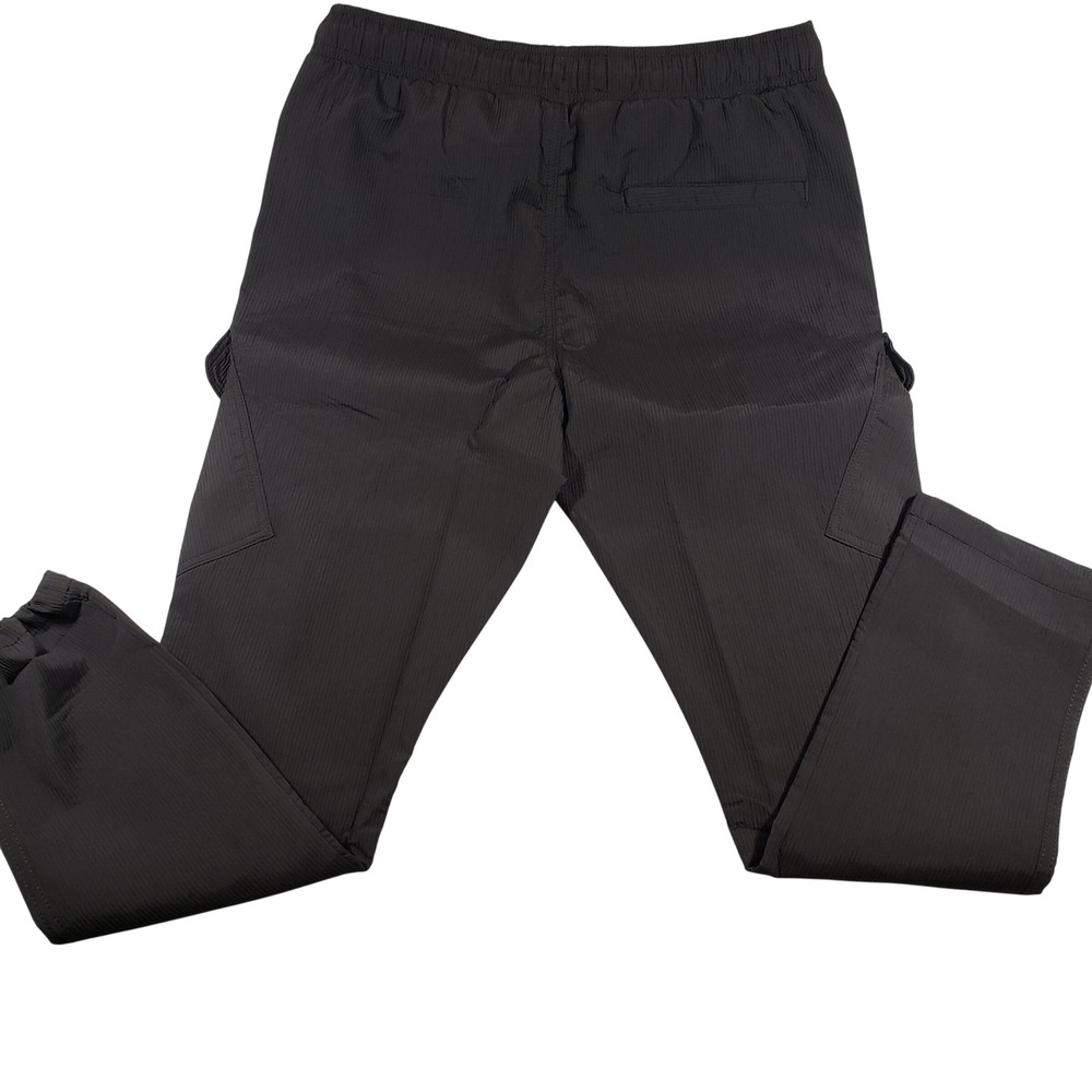 Saints Studio Mens Cargo Pants Chocolate Brown Ribbed Elastic Waist Drawstring L - Picture 6 of 9